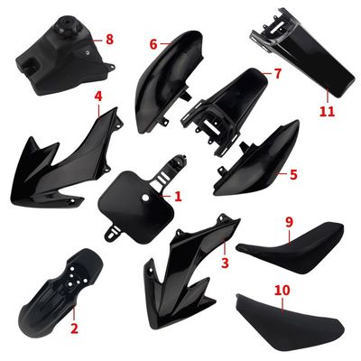 CRF50 Plastic Parts Set Black or White Fairing Body Kits Mudguards Fenders Customized
