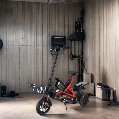 Electric Scooter with Dual Brushless Motors and Steel Frame 48V500W*2 Lithium Battery