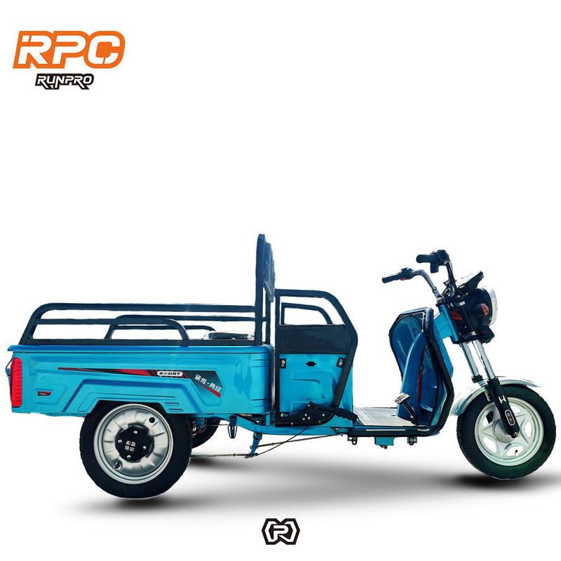 Custom Farm 1200W Electric Tricycle Motorcycle with Front Drum Rear Drum Brake System